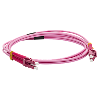 Патч-корд оптический LANMASTER, дуплексный, LC/PC-LC/PC, OM4, LSZH, 10 м | код LAN-2LC-2LC/OM4-10 | LANMASTER