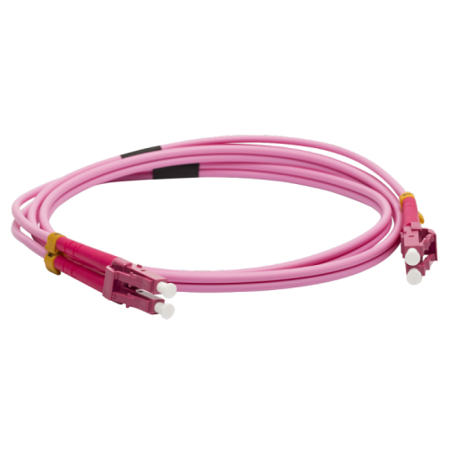 Патч-корд оптический LANMASTER, дуплексный, LC/PC-LC/PC, OM4, LSZH, 10 м | код LAN-2LC-2LC/OM4-10 | LANMASTER