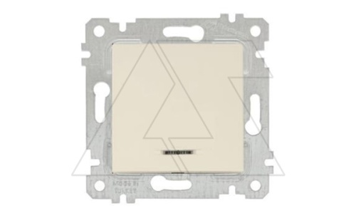 Rita - Выключатель с подсветкой, пруж. зажимы, сл.кость | код 2200-415-0102 | Mutlusan