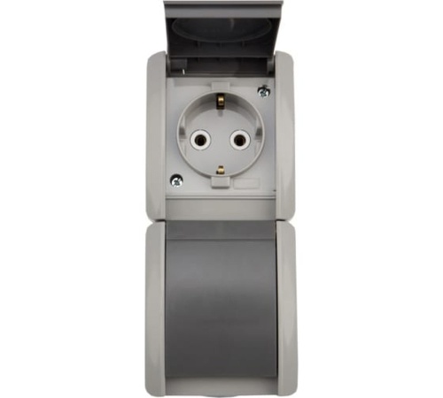 БлокОП2розеткивертик.INDUSTRIALсзаземл.IP54сер. | код KR-78-0615 | Kranz