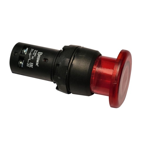 Выключатель Briswik КМЕ 2101м -Л 24В красный 0но+1нз Гриб-моноблок IP40 с Инд | код XB7AW742B2.BR | Briswik