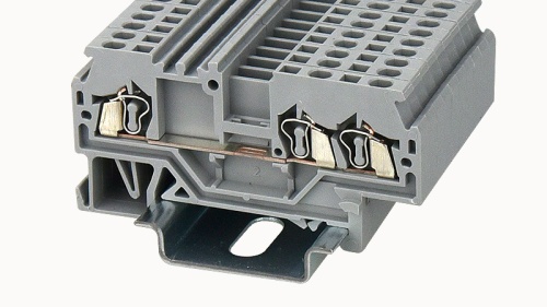 WS1.5-TW-01P-11-00Z(H), Клемма пружинная WS, 1.5 мм.кв., 3C, серый, шт | код 11030000077 | DEGSON