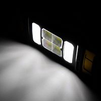 Фонарь аккумуляторный LED38100 76LED+4COB 4 реж. Type-C PowerBank пластик коробка черн./охра Ultraflash 15950