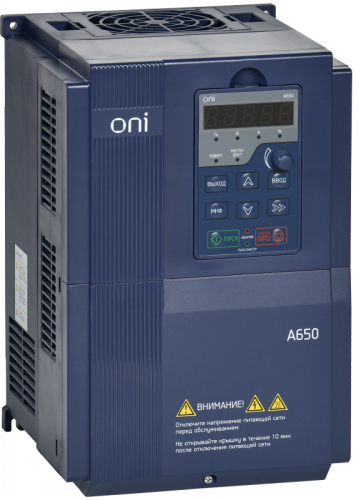 Преобразователь частоты A650 380В 3Ф 18,5кВт 37А M ONI | код A650-33E18TM | ONI