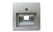 Basic 55 - Лицевая панель для одинарной информационной розетки (алюминий) | код 1753-0-0096-1 | ABB