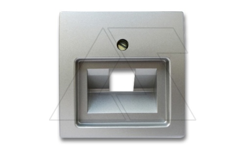 Basic 55 - Лицевая панель для одинарной информационной розетки (алюминий) | код 1753-0-0096-1 | ABB Basic 55 - Лицевая панель для одинарной информационной розетки (алюминий) | код 1753-0-0096-1 | ABB