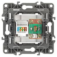 Розетка комбинированная RJ45+TV, Эра12, медь, 12-3110-14 | код Б0027449 | ЭРА