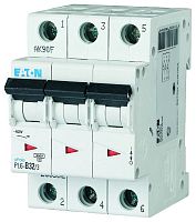 Автоматический выключатель 32А, кривая отключения B, 3 полюса, откл. способность 6 кА, PL6-B32/3 | код 286592 | EATON