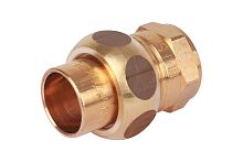 Сгон с плоским уплотнением бронза пайка 18 х 3/4' ВР, модель 4330g (143301834) | код RG008U38CSNB0L | Sanha