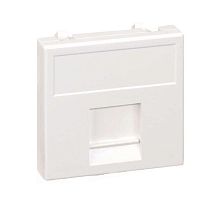 Connect Адаптер на 1 RJ45 CJ545U(FM)/ CJ546U(FM) шторка 45х45мм SС алюминий | код K76-8 | Simon