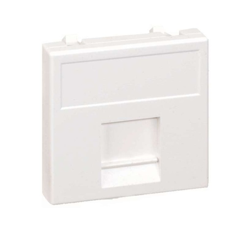 Connect Адаптер на 1 RJ45 CJ545U(FM)/ CJ546U(FM) шторка 45х45мм SС алюминий | код K76-8 | Simon