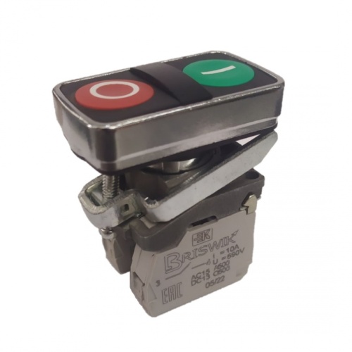 Выключатель Briswik КМЕ 8230м -С зел-красн IP65Н УХЛ2 10А 3но+0нз | код aD-FB-3Ai-0631 | Briswik