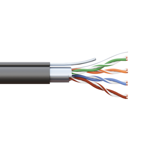 Кабель витая пара TERACOM PRO Cat.5E F/UTP 4 пары solid 24AWG с тросом сталь 1,2 мм оболочка LDPE цвет черный (катушка 305м) | код TRP-5EFTP-04PE-BK-OTW3 | EKF фото 3 Кабель витая пара TERACOM PRO Cat.5E F/UTP 4 пары solid 24AWG с тросом сталь 1,2 мм оболочка LDPE цвет черный (катушка 305м) | код TRP-5EFTP-04PE-BK-OTW3 | EKF фото 3