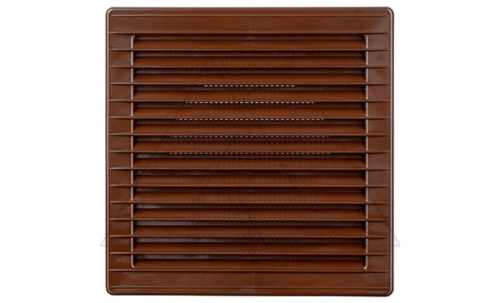 Решетка вентиляционная с сеткой квадратная 170х170мм с круглым выводом O100мм, пластик, коричневый | код 02-255 | airRoxy Решетка вентиляционная с сеткой квадратная 170х170мм с круглым выводом O100мм, пластик, коричневый | код 02-255 | airRoxy