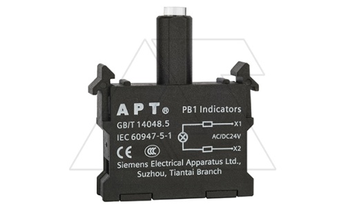 Блок индикатора, зеленый, LED, 24VAC/DC, монтаж на адаптер, для PB1 серии | код PB1-F-DG23 | АРТ