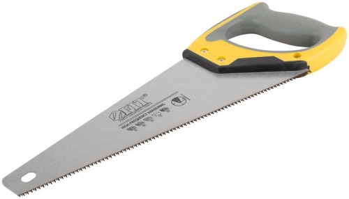 Ножовка по дереву мелкий каленый зуб 14 ТPI 3D заточка 3К пласт.прорезиненная ручка профи 350мм FIT 40481 фото 2