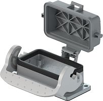 Открытое основание разъема REVOS, Size 6, с уплотнителем, с защитной крышкой, с одной защелкой, материал корпуса: алюминиевый сплав | код 70.325.0628.0 | Wieland