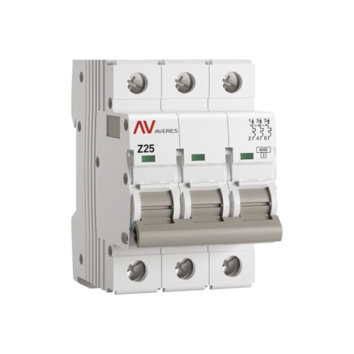 Выключатель автоматический AV-6 3P 25A (Z) 6kA EKF AVERES | код mcb6-3-25Z-av | EKF Выключатель автоматический AV-6 3P 25A (Z) 6kA EKF AVERES | код mcb6-3-25Z-av | EKF