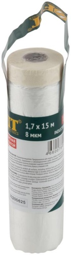 Пленка укрывная, с клейкой лентой, 10мкм, 1700мм*15м | код 11865 | FIT фото 3 Пленка укрывная, с клейкой лентой, 10мкм, 1700мм*15м | код 11865 | FIT фото 3
