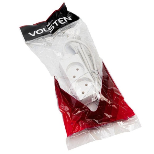 Удлинитель 2х3м без заземл. 10А IP20 S 2х3 2.2кВт Volsten 9297 фото 4