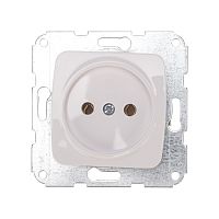 DEA Розетка 1-ая б/з с/у 10А мех. Бел KRANZ | код KR-78-0210 | KRANZ