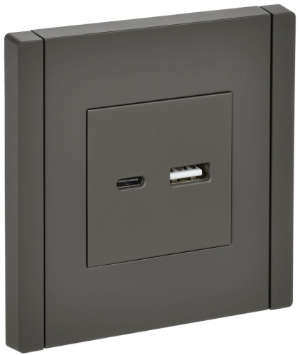 FORTE&PIANO Роз. USB A+C 3,1А FP350 сер. IEK | код FP-U22-D31-K03 | IEK