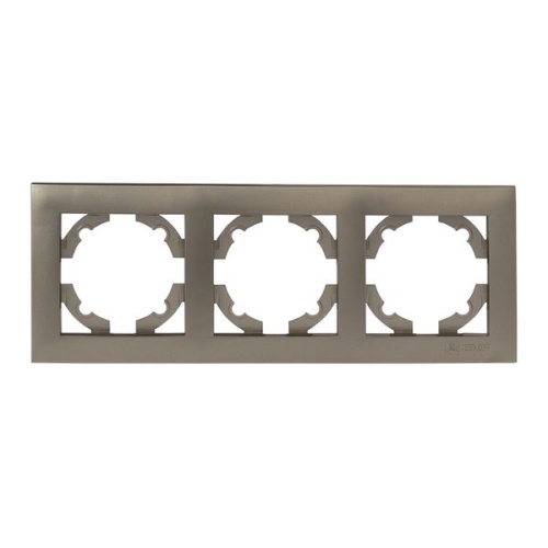 Валенсия Рамка 3-местная кашемир | код EWM-G-303-40 | EKF фото 4