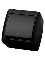 Кнопка звонковая открытой установки IP44 6А графит Селигер TDM | код SQ1818-0316 | TDM