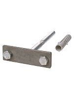 Держатель фасадный для полосы шириной 25-50 мм длина 200 мм с дюбелем, стальной зажим TDM | код SQ2402-3143 | TDM