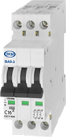 Автоматический выключатель, ультратонкий, серии ВА-9, ВА-9-3 С6 4,5кА, 3P 6 А, тип С, 4.5 кА, автомат шириной 27 мм (1 шт.) МЕАНДР | код 4680019910710 | МЕАНДР