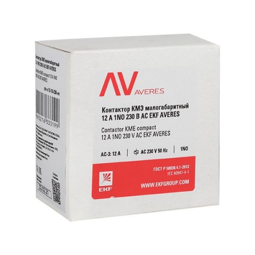Контактор КМЭ 12А 1NC 230В АС AVERES | код ctr-s-12-01-230-av | EKF фото 3