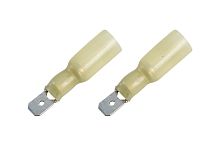 Клемма плоская изолированная термоусаживаемая РПи-п-т 6.0-(6.3)/РпИп-т 6-7-0,8 штекер 6.35 мм 4-6 мм кв желтый REXANT | код 08-0354 | REXANT