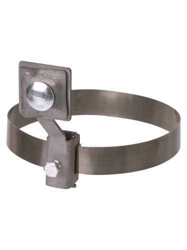 Держатель хомут ?10-200 мм нержавеющая сталь, с выносом для прута ?6-10 мм, стальной зажим TDM | код SQ2402-3182 | TDM