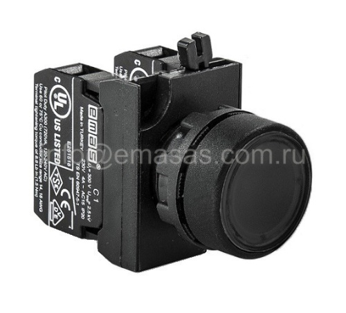 CP102DН Кнопка нажимная круглая черная (1НО+1НЗ) | код CP102DH | EMAS CP102DН Кнопка нажимная круглая черная (1НО+1НЗ) | код CP102DH | EMAS