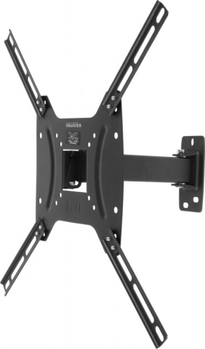 Кронштейн для телевизора Kromax OPTIMA-403 черный 15-55 макс.25кг настенный поворот и наклон | код 1034275 | KROMAX