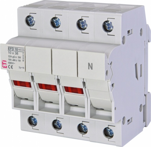 Разъединитель EFD 10 NEON 3p+N (с адаптером) | код 002540325 | ETI Разъединитель EFD 10 NEON 3p+N (с адаптером) | код 002540325 | ETI