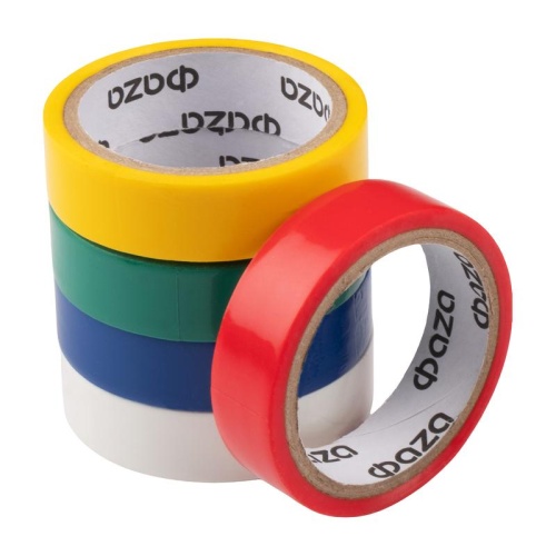 Изолента 15ммх5м комплект 5 цветов | код 5017214 | JazzWay