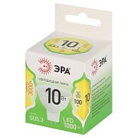 Лампа светодиодная LED 10 Вт 1000Лм 3000К MR16-10W-830-GU5.3 GU5.3 софит теплый свет Green Line | код Б0066983 | ЭРА