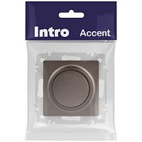 Светорегулятор Intro Accent 6-401-08 поворотный, 600Вт 230В, IP20, СУ, бронза | код Б0063684 | ЭРА