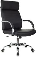 Кресло руководителя Бюрократ T-8010SL черный эко.кожа крестов. металл хром | код 1075598 | БЮРОКРАТ
