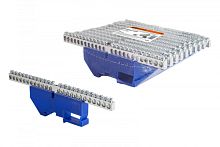 Шина N нулевая с изолятором на DIN-рейку 6x9мм стойка бол. 24 группы никелированная TDM | код SQ0801-0333 | TDM