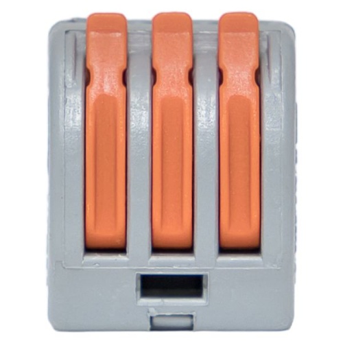 Клемма СМК 222-413 с рычагом 3 отверстия блистер EKF PROxima | код plc-smk-413b-20 | EKF фото 5