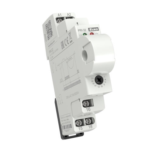 Токовое реле аналоговое, диапазон 1-20 A АC, настp. задержки,выносное отверстие для прохождения провода в теле устройства (макс.6мм), питание AC 24-230V, DC 24V PRI-32 | код 2196 standard | Elko ep Токовое реле аналоговое, диапазон 1-20 A АC, настp. задержки,выносное отверстие для прохождения провода в теле устройства (макс.6мм), питание AC 24-230V, DC 24V PRI-32 | код 2196 standard | Elko ep