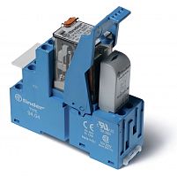 Интерфейсный модуль (сборка 55.34.9.024.5020 + 99.02.9.024.99 + 94.04.7SMA), электромеханическое реле, 4CO 7A, контакты AgNi+Au, питание 24В DC, ATEX, категория защиты IP20, винтовые клеммы, металлическая клипса, LED+диод | код 583490245059SMA (0) Б