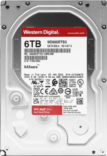 Жесткий диск WD SATA-III 6TB WD6003FFBX NAS Red Pro (7200rpm) 256Mb 3.5 | код 1522077 | WD Жесткий диск WD SATA-III 6TB WD6003FFBX NAS Red Pro (7200rpm) 256Mb 3.5 | код 1522077 | WD