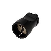 Розетка разборная Евро с з/к 16А черная REXANT | код 11-8529 | REXANT