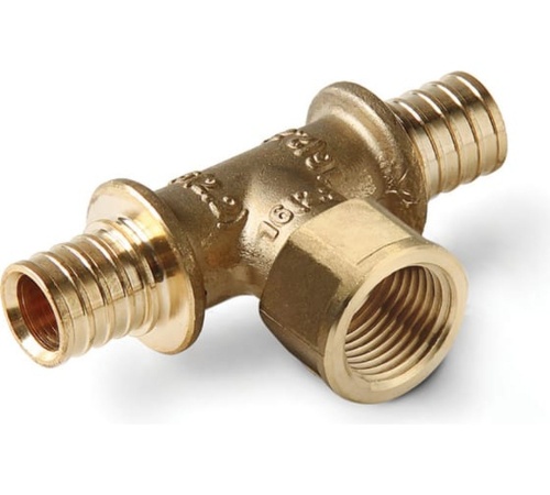 Тройник ВР 20x1/2x20 аксиальный латунный с внутренней резьбой | код AX9201220 | PRO AQUA