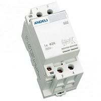 Контактор модульный КМ63-25/11(1NO+1NC) 2P 25A (ANDELI) | код ADL08-232 | ANDELI