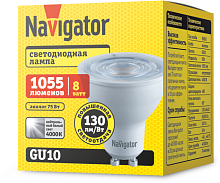 Лампа светодиодная 82 842 NLL-PAR16-8-230-4K-GU10-60D 8Вт 4000К нейтр. бел. GU10 1055лм 230В Navigator 82842