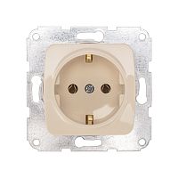 DEA Розетка 1-ая с/з з/ш с/у 16А мех. Беж KRANZ | код KR-78-0242 | KRANZ
